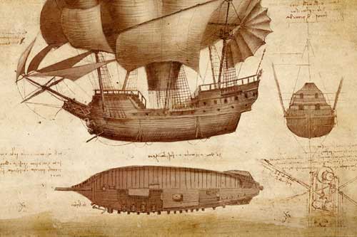 da Vinci flying airship